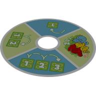 Disc for Duplo Spinner with Number Print (White)