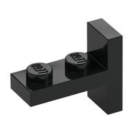 Bracket 1 x 2 with 1 x 2 Vertical Studs (Black)