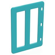 Duplo Door with Two Long Window Panes (Medium Azure)