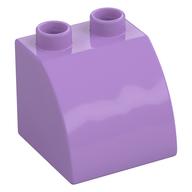 Duplo Brick 2 x 2 x 1 1/2 with Curved Top (Medium Lavender)