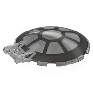 Dish 6 x 6 Inverted - No Studs with Handle with SW 8 Spoke Radial Cockpit Print (Trans-Clear)