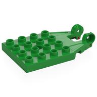 Duplo Plate 4 x 4 with 16 Studs and Reinforced Hinge (Bright Green)