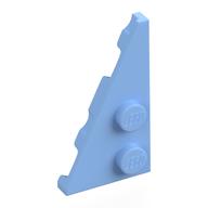 Wedge Plate 2 x 4 27° Left (Bright Light Blue)