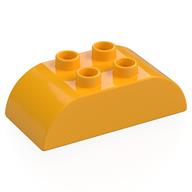 Duplo Brick 2 x 4 Curved Top (Bright Light Orange)