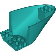 Aircraft Fuselage Curved Aft Section 6 x 10 Bottom, Pinholes (Dark Turquoise)