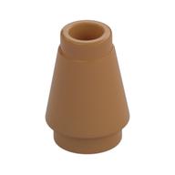 Cone 1 x 1 [Top Groove] (Medium Nougat)