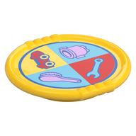 Duplo Disk with Brush, Car, Wrench, Kettle Print (Yellow)