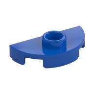 Plate Special Round 1 x 2 Half Circle with Stud (Jumper) (Blue)