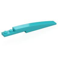 Brick Curved 10 x 1 [Symmetric Inside Ridges] (Medium Azure)
