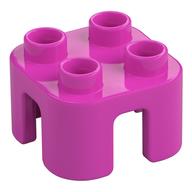 Duplo Chair with no Back / Stool (Dark Pink)
