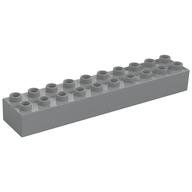 Duplo Brick 2 x 10 (Light Bluish Gray)