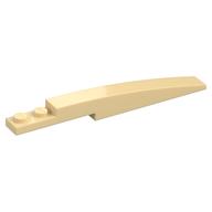 Brick Curved 10 x 1 [Symmetric Inside Ridges] (Tan)