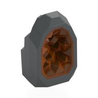 Geode / Rock with Trans-Orange Crystal (Dark Bluish Gray)