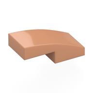 Brick Curved 2 x 1 No Studs [1/2 Bow] (Nougat)