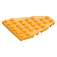 Wedge Plate 7 x 6 Boat Bow with Stud Notches (Bright Light Orange)