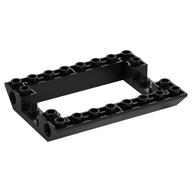 Brick Sloped Inverted 45° 6 x 8 Double with Pin Holes on Sides, 4 x 6 Cutout (Black)