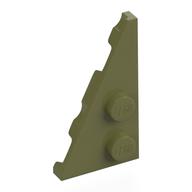 Wedge Plate 2 x 4 27° Left (Olive Green)
