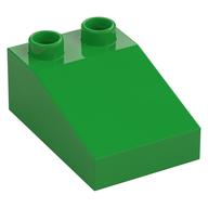 Duplo Brick 3 x 2 Slope 33° (Bright Green)