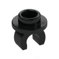 Plate Special Round 1 x 1 with Hollow Stud and Underside Clip (Black)