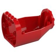 Aircraft Fuselage Curved Forward 6 x 9 x 4 1/3 Bottom (Red)