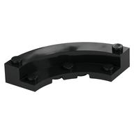 Brick Round Corner 5 x 5 Macaroni with 1/3 Inner Side (Black)