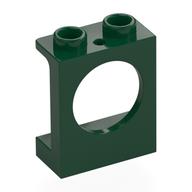 Window 1 x 2 x 2 Plane, Round Hole (Dark Green)