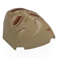Large Figure Face 4 x 5 x 1 2/3 with Sand Man Face Print (Dark Tan)