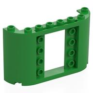 Panel 2 x 8 x 4 with Curved Sides (Bright Green)