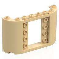 Panel 2 x 8 x 4 with Curved Sides (Tan)