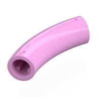 Brick Round 1 x 1 D. Tube with 45° Elbow and Axle Holes (Crossholes) at Each End (Bright Pink)