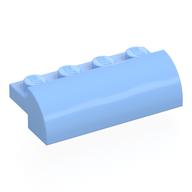 Brick Curved 2 x 4 x 1 (Bright Light Blue)