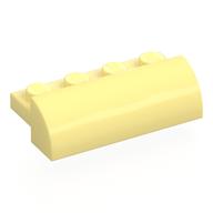 Brick Curved 2 x 4 x 1 (Bright Light Yellow)