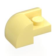 Brick Round, Curved 2 x 2 x 1, Corner (Bright Light Yellow)