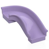 Duplo Playground Slide Curved Right 90° (Lavender)