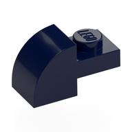 Brick Curved 1 x 2 x 1 with Curved Top (Dark Blue)
