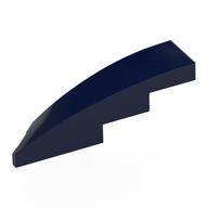Brick Wedged, Curved 1 x 4 with Stud Notch Right (Dark Blue)