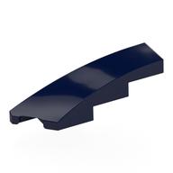 Brick Wedged, Curved 1 x 4 with Stud Notch Left (Dark Blue)