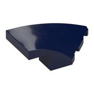 Brick Wedged, Curved 4 x 2 with Stud Notch Right (Dark Blue)