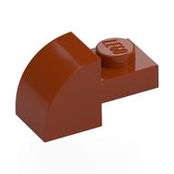 Brick Curved 1 x 2 x 1 with Curved Top (Dark Orange)