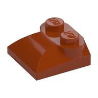 Brick Curved 2 x 2 x 2/3 Two Studs and Curved Slope End (Dark Orange)
