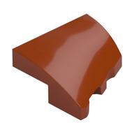 Brick Wedged, Curved 2 x 2 with Stud Notch Left (Dark Orange)