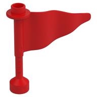 Duplo Flag Wavy 3 x 4 with Post (Red)