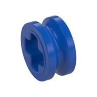 Technic Bush 1/2 Smooth with Axle Hole Semi-Reduced (Blue)