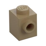 Brick Special 1 x 1 with Stud on 1 Side (Dark Tan)