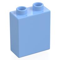Duplo Brick 1 x 2 x 2 with Bottom Tube (Bright Light Blue)