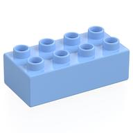 Duplo Brick 2 x 4 (Bright Light Blue)