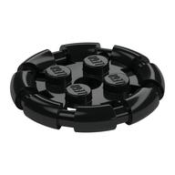 Plate Special 2 x 2 with Bar Frame Round (Black)
