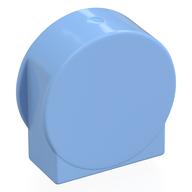 Duplo Brick 1 x 3 x 2 Round Top, Cut Away Sides (Bright Light Blue)