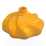 Duplo Cake Swirl Decoration with Top Stud (Bright Light Orange)