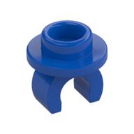 Plate Special Round 1 x 1 with Hollow Stud and Underside Clip (Blue)